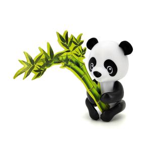 China Kids Promotional Plastic Toys Panda Finger Doll With Bamboo wholesale