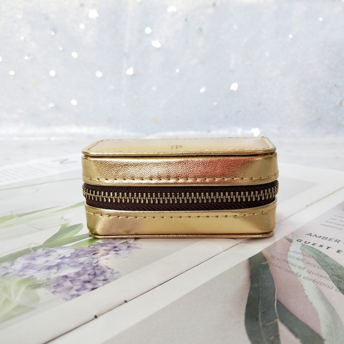 10*4*3.5cm Zippered Lipstick Organizer Box Mini Size For Makeup