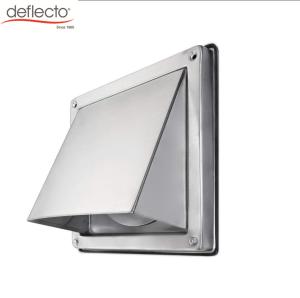 China Bird Deterrent Cowled Square Exhaust Wall Vent Cushioned Non Return Flap wholesale
