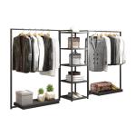 Stainless Steel Cloth Display Stand For Shop Decorative Boutique Pipe Clothing
