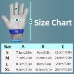 Silver Butcher Stainless Steel Metal Mesh Gloves EN420 EN388