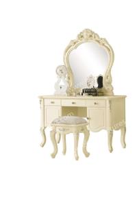China White antique styled furniture vanity dresser with mirror wholesale