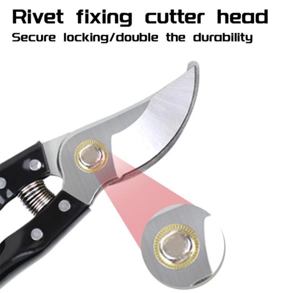 Black Handle Fruit Cutting Durable Professional Pruner Garden Scissors