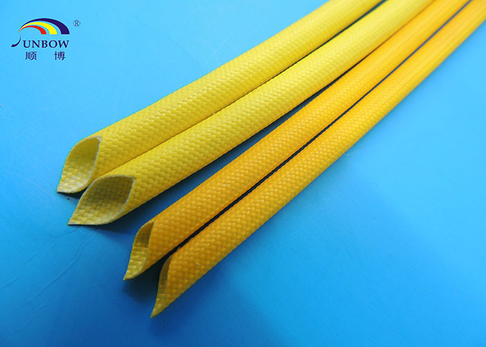 1.2KV Colored Soft Braided Fiberglass Sleeve With Silicon Resin Eco-friendly and Fireproof
