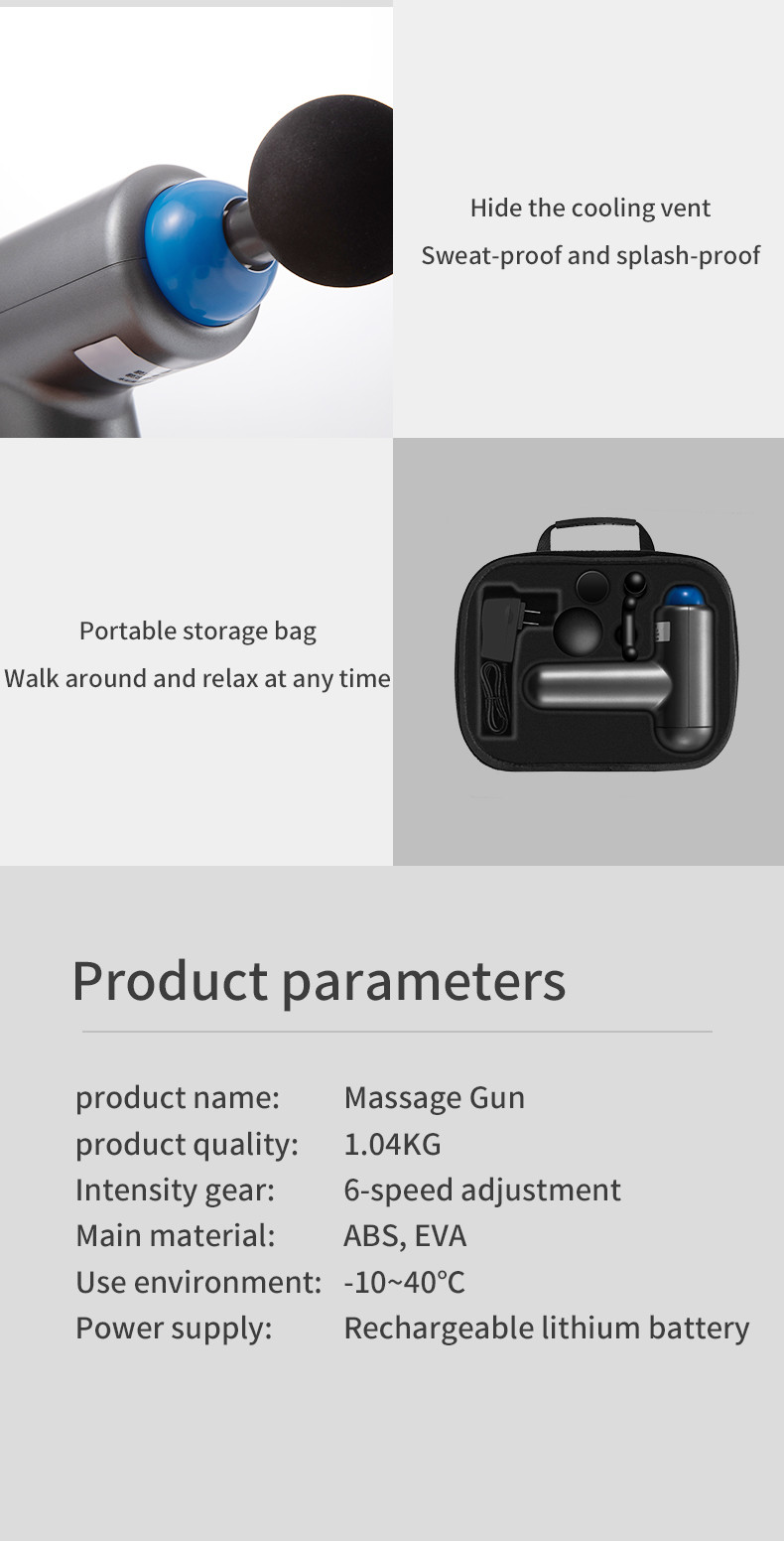 12V Adjustable Fascia Massage Gun Handheld For Deep Muscle Tissue
