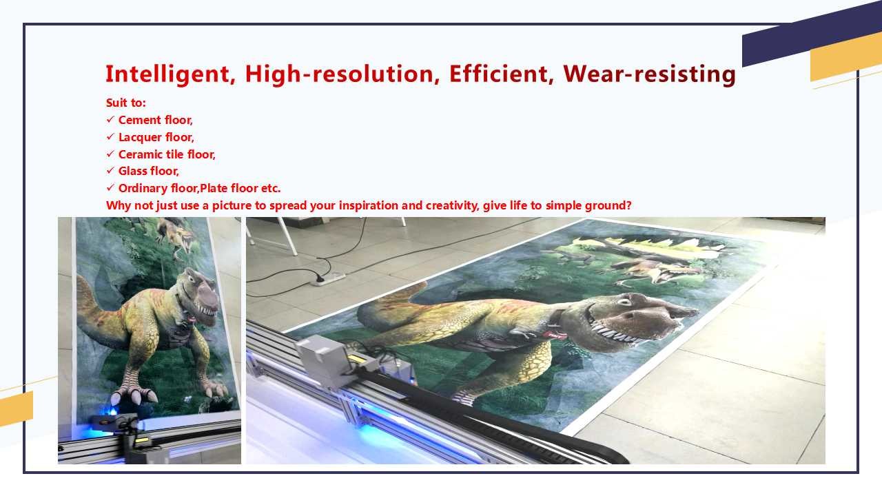Floor Ground Parking Plot 2.4m Multifunction Flatbed Printer 3d Picture 2880 Dpi Uv Ink