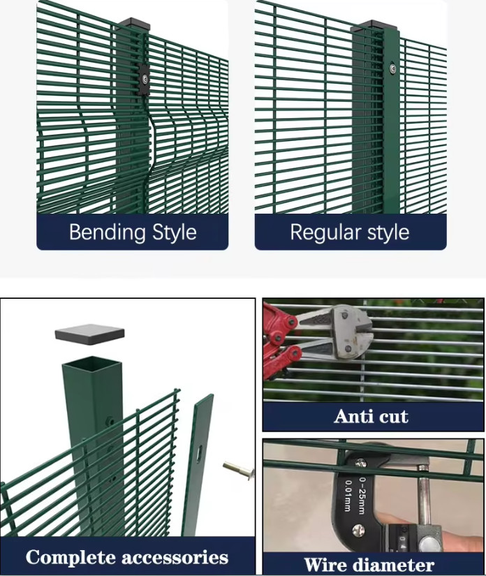 1.8M Anti-Climb Security Fence Easy Assembled Durable 358 Security Fence