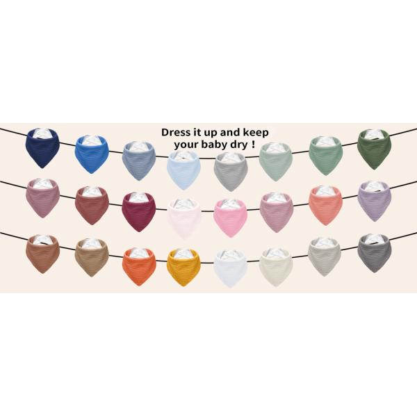 Soft Triangular Muslin Cotton Bibs Infant Feeding Bib For Unisex Baby