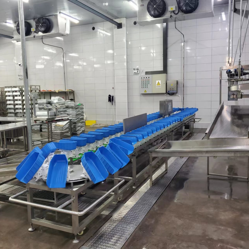 Belt / Tray type Weight Grading Machine For Customized Slaughterhouse Production