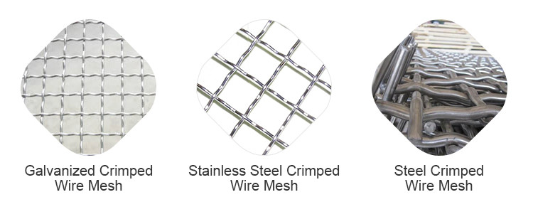 OEM Crimped Woven Vibrating Screen Crimped Wire Mesh Square Hole