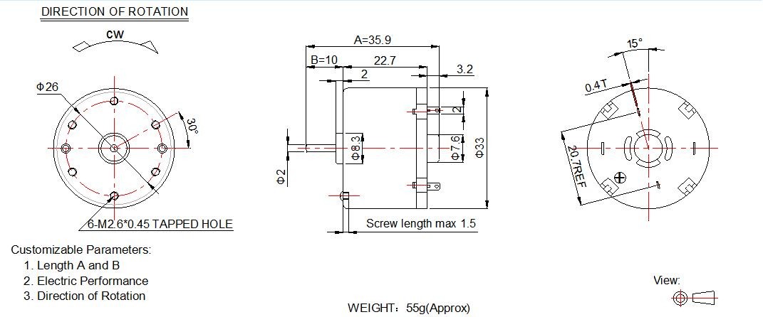 High quality high torque 32mm micro mini 5v dc motor for Air freshener