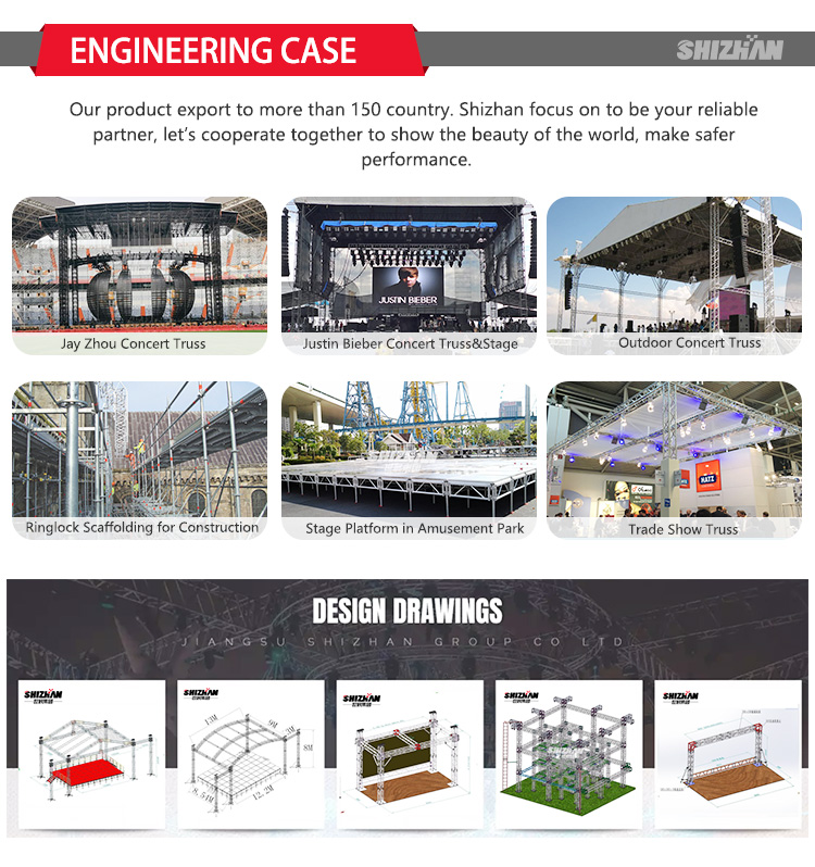 Aluminum Lighting Truss Tower Speech Space Frame Roofing Circular Roof Modular Shine Structure