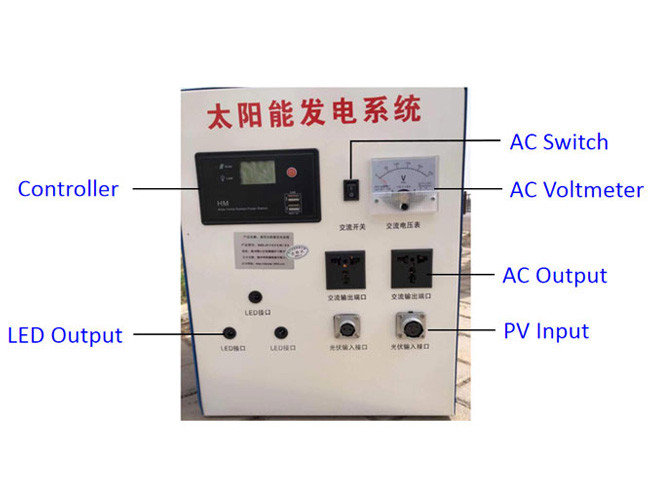 65A 1000W 50Hz Portable Solar Power Systems Polycrystalline Silicon 100W Panels