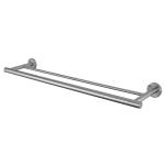 24 Inch Bathroom Double Towel Bar Brushed Chrome Finish 304 Wall Mounted Shower