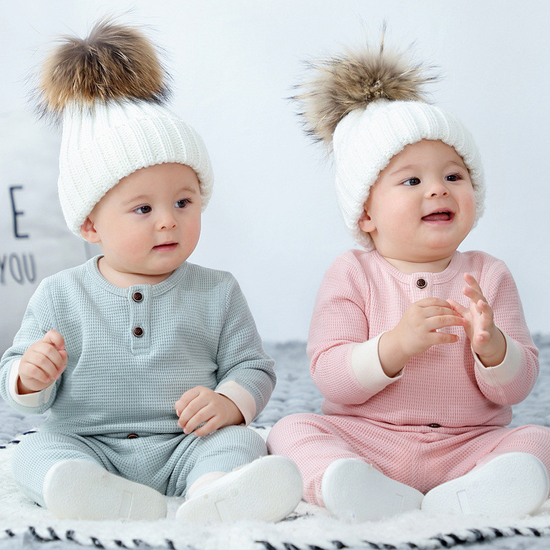 Autumn long sleeves newborn children's clothing sleepwear two pieces 4 colors optional kids baby clothes sets