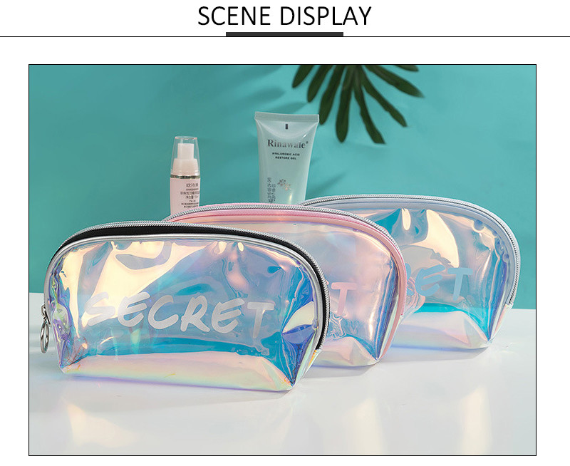 Transparent Holographic Cosmetic Bag