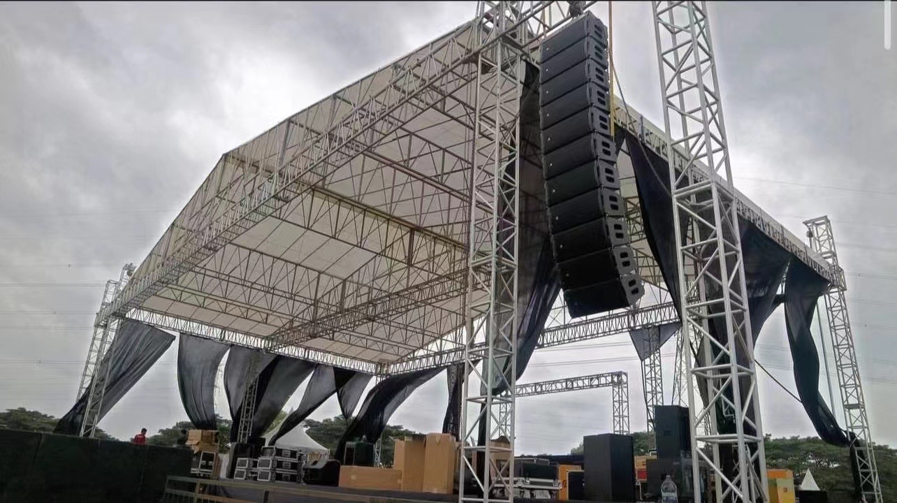 ARE AUDIO dual 10 inch outdoor line array speaker system sleek design powerful performance