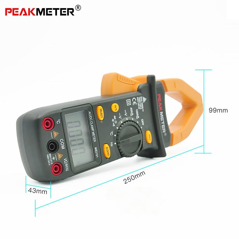 Auto Range Automotive Clamp Meter , 4000 Counts Digital Multimeter With Amp Clamp