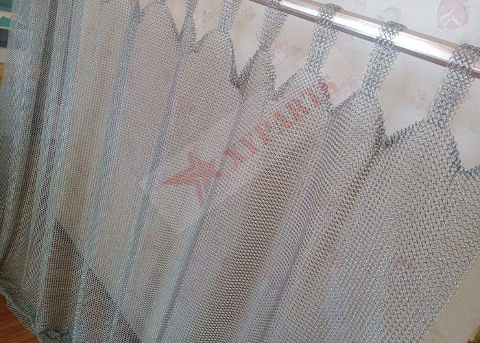 Chainmail Rings Tab Top Wire Mesh Curtains Stainless Steel