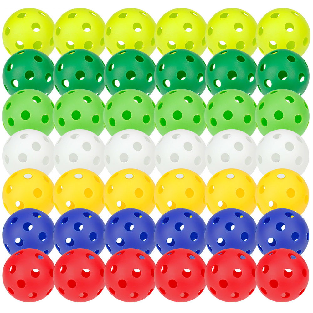 72mm 26 Hole EVA Pickleball Balls Strong Construction and Optimal Flight for Outdoor Play