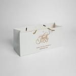 Customer's Logo Retail Boutique Shopping Gift Luxury White Paper Bag with