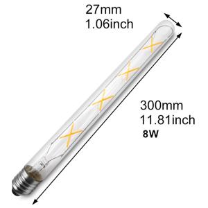 China T30 / T32 Vintage Edison Filament Bulbs 8w Warm White 300mm 110v 220v wholesale