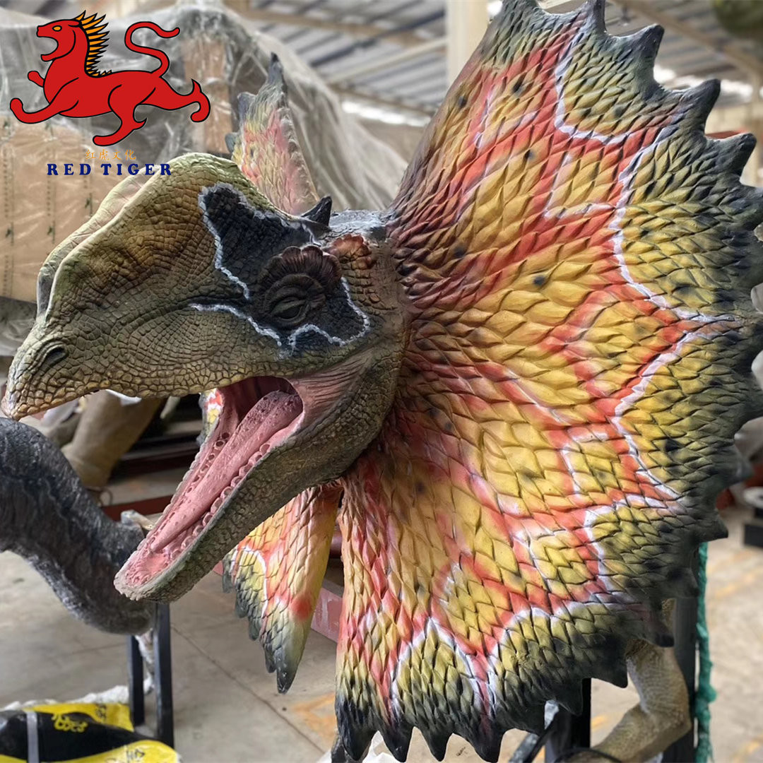 Indoor Realistic Dinosaur Head Wall Mount Decorative Size Customized
