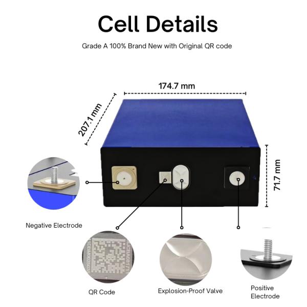 Long Lifespan Prismatic Lithium Ion Batteries Cell Hithium 3.2v280ah LiFePo4 Battery Cells