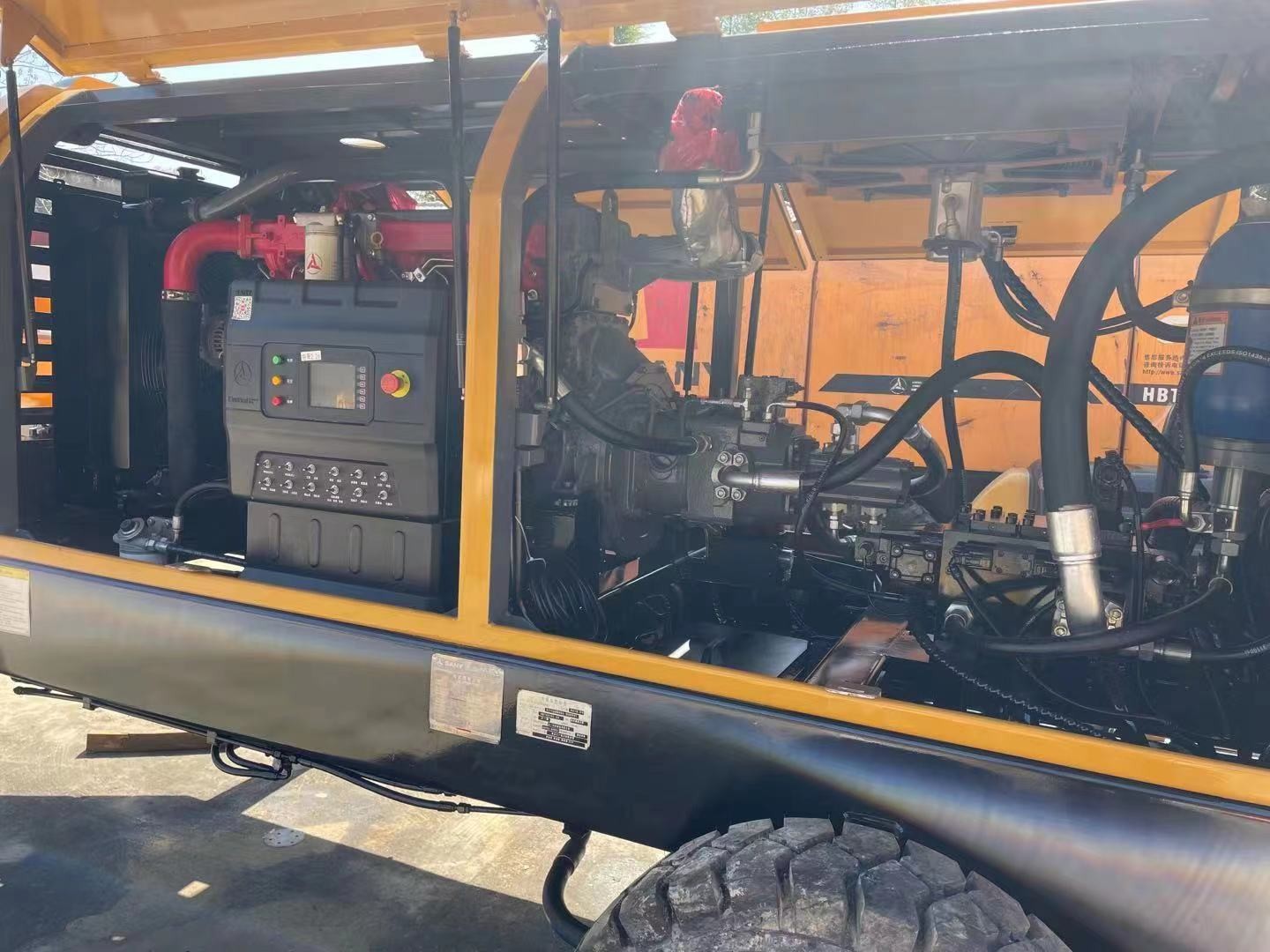 Rexroth Used Shacman Stationary Concrete Pump HBT60C 6830×2125×2685mm