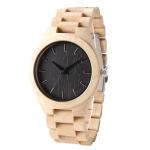Men Quartz Wooden Quartz Watch Mineral Glass Custom Logo 12 Month Guarantee