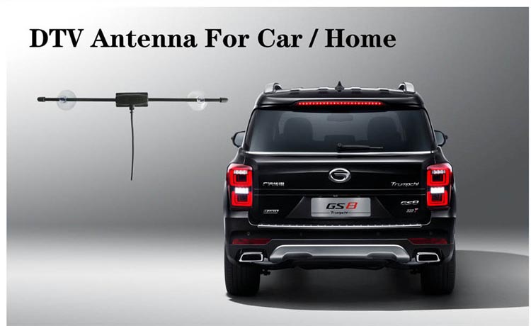 Baiao Vhf Uhf 470-862MHz Portable digital Car TV Antenna 2-3dBi