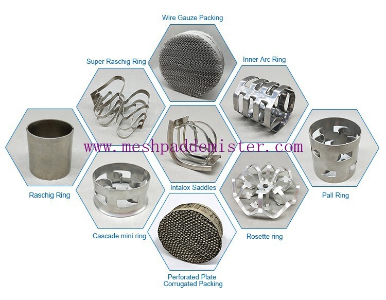 Wet Scrubber Metal Pall Ring Random 2 Inch Diameter Stainless Steel