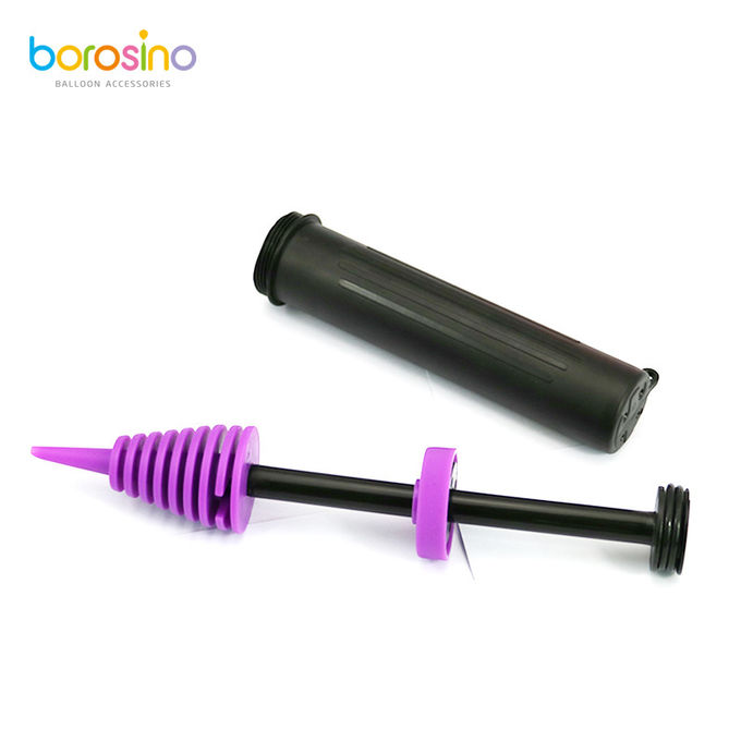 Black / Purple Manual Balloon Inflator Pump 22.5 Cm Length Easy To Use