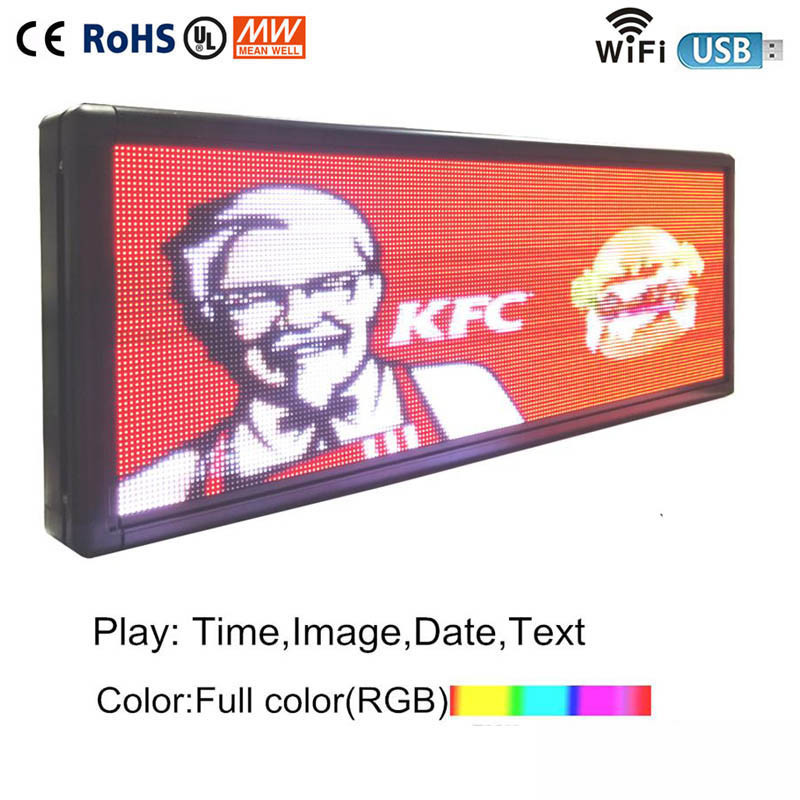 Wireless USB P5 Taxi message LED Window Display Signs Full Color RGB Programmable
