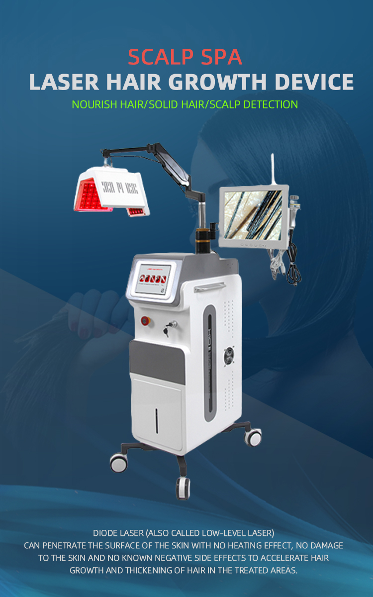 Q Switch 6pcs Pads LED PDT Machine Professional Hair Regrowth Machine