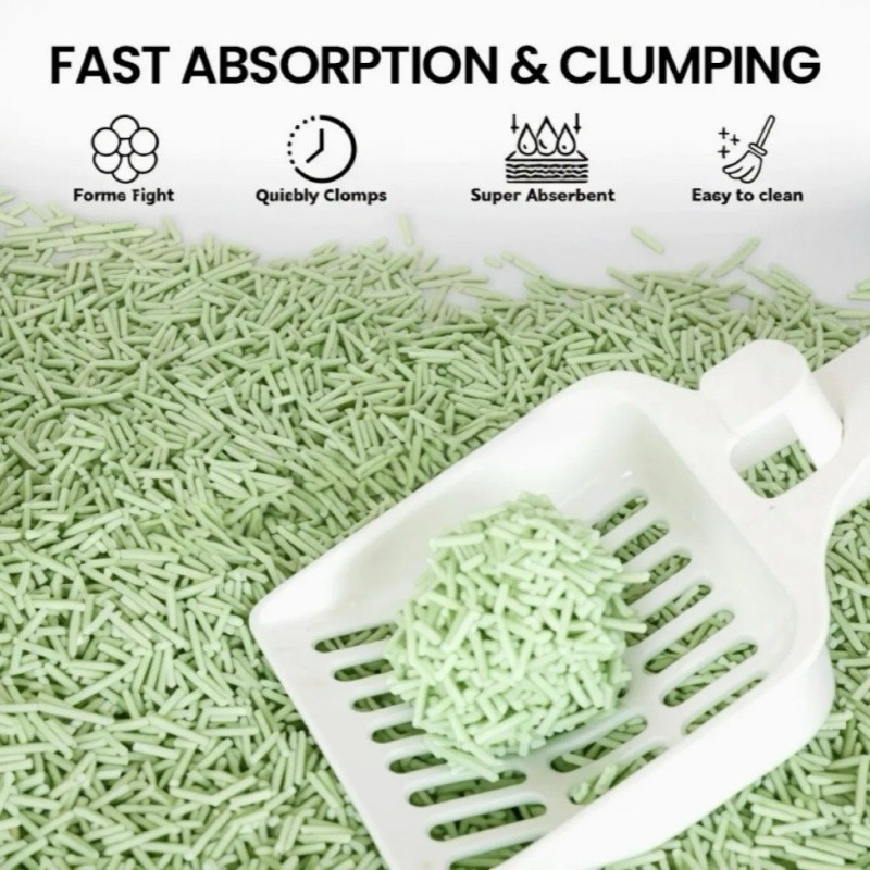 Green Tea Cat Litter 100% Eco-Friendly Natural Flushable Original Sand