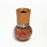 Food Grade Wooden 201g 124mm 170ml Rock Salt Grinder