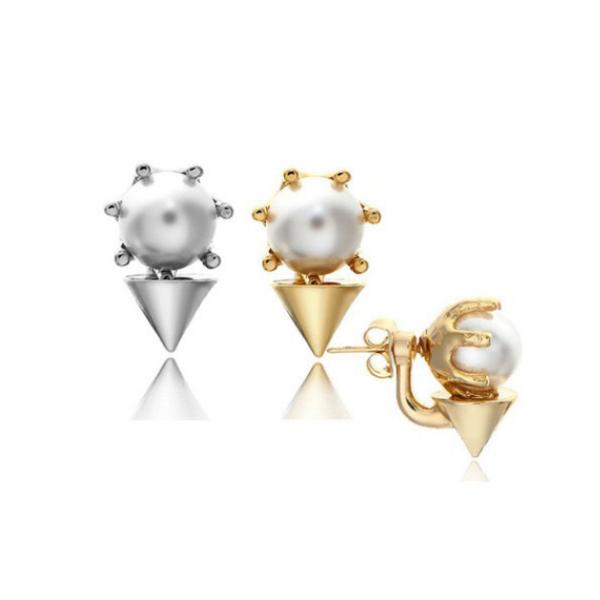 Quality Fashion pearl earrings fashion personality tapered Korean jewelry for sale