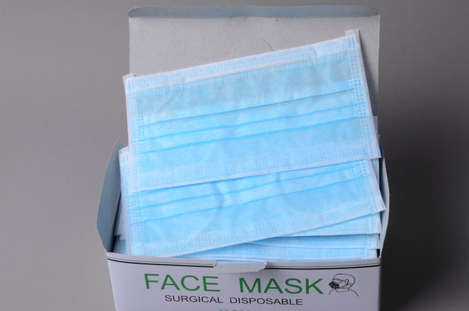 Customized Size Comfortable Face Mask Disposable , Non Woven Surgical Mask 3 Ply