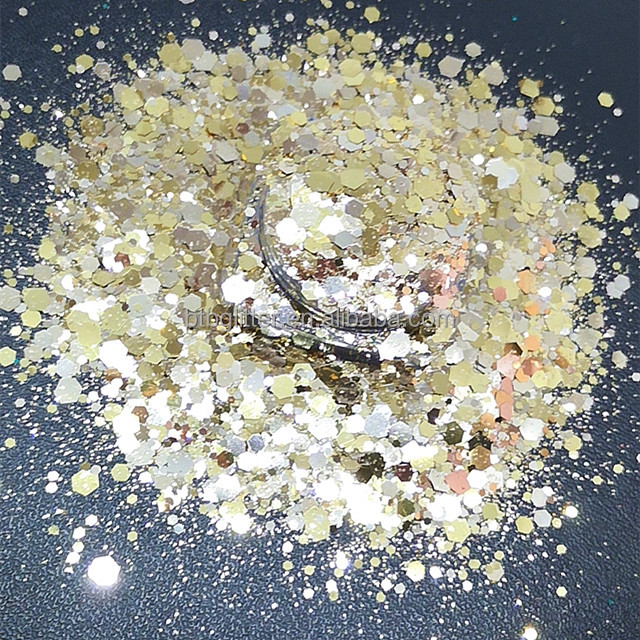 Polyester Bright Rainbow Candy Sparkle Mixes Shapes Chunky Glitter Confetti Customized for Your Requirements
