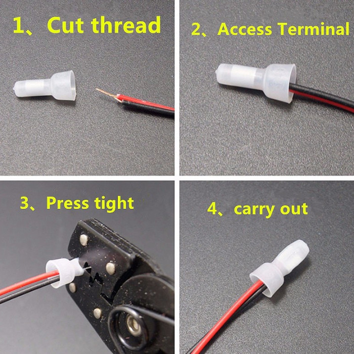 Crimp Caps Terminals Pressure Line Cap Electrical Wire Connectors Wiring Connector Cap Closed Terminal Splice