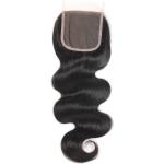 Brazilian Body Wave Swiss Lace Closure 8" to 20" Natural Black Color Virgin Hair