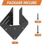 Black Hurricane Tie Clips Fits 2x4 2x6 Truss to Rafter Connectors for Roof Joist