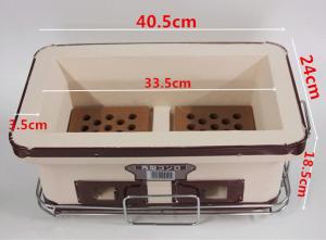 China Household Hibachi Ceramic BBQ Grill Porcelain Enameled Outdoor Use SGS wholesale