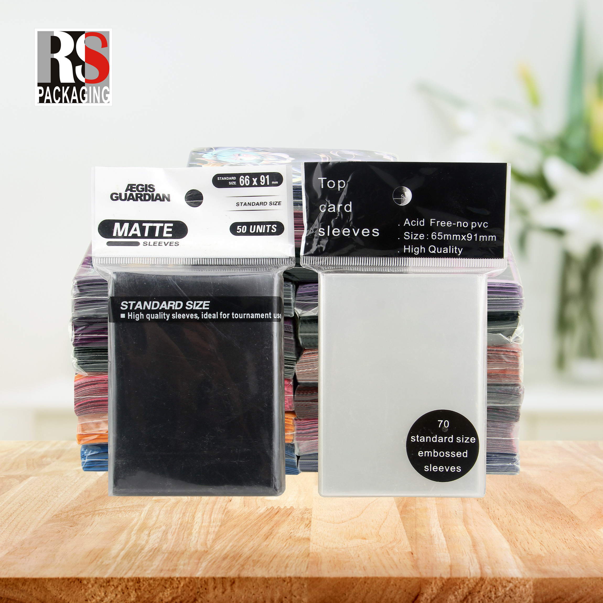 Game Card Sleeves Custom Trading Print Logo Clear Plastic Yugioh Matte Thick Game Card Storage