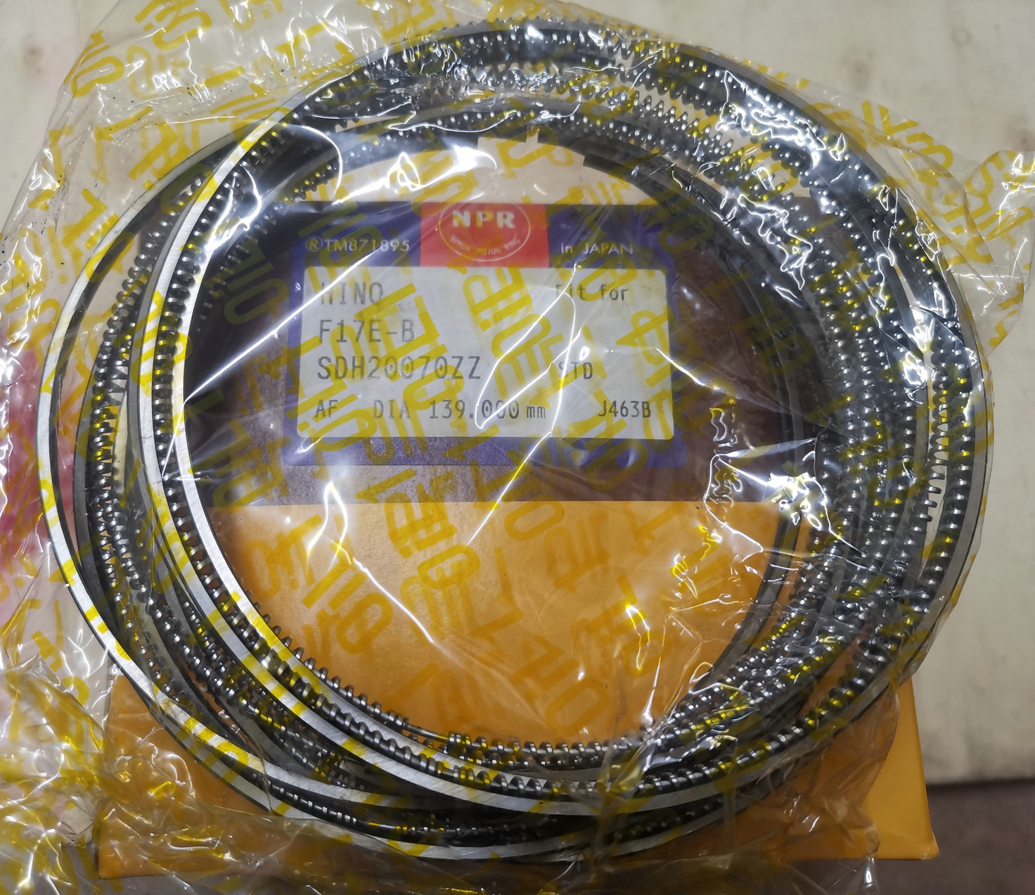 F17E F17C 8 Cylinder 139mm Diesel Engine Piston Ring 13011-2810A 13011-3150A 13019-1700A For HINO Engine Parts