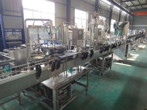 China SS304 Beverage Filling Machine , 2000 Cans / hr Hot Juice Canning Machine wholesale