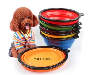 China Large 80g Pet Feeder Bowl 1100ml Collapsible Water Bowl wholesale