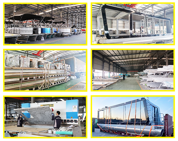 Water Sunbathing Aluminum Boat House 16 People With Kitchen Bathroom Bedroom