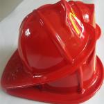 Child Size Red Plastic Fire Chief Hat Halloween Party Plasticfireman Helmet Hat